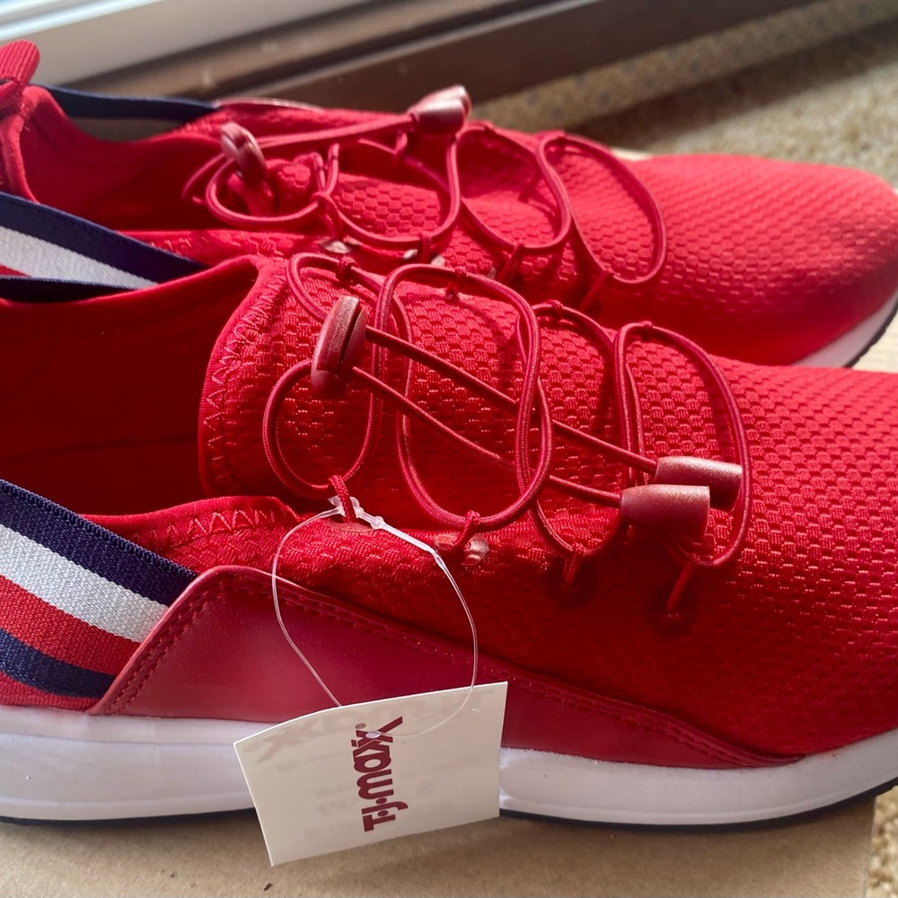Tommy Hilfiger Red Athletic Shoes